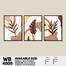 DDecorator Leaf With Abstract Art (Set of 3) Wall Board And Wall Canvas image