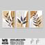 DDecorator Leaf With Abstract Art (Set of 3) Wall Board And Wall Canvas image