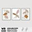DDecorator Leaf With Abstract Art (Set of 3) Wall Board And Wall Canvas image