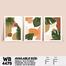 DDecorator Leaf With Abstract Art (Set of 3) Wall Board And Wall Canvas image