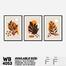 DDecorator Leaf With Abstract Art (Set of 3) Wall Board and Wall Canvas image