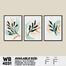 DDecorator Leaf With Abstract Art (Set of 3) Wall Board And Wall Canvas image