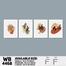 DDecorator Leaf With Abstract Art (Set of 4) Wall Board And Wall Canvas image
