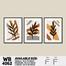 DDecorator Leaf With Abstract Art (Set of 3) Wall Board and Wall Canvas image