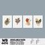 DDecorator Leaf With Abstract Art (Set of 4) Wall Board And Wall Canvas image