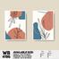 DDecorator Leaf With Abstract Art (Set of 2) Wall Board And Wall Canvas image