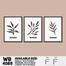 DDecorator Leaf With Abstract Art Wall Board And Wall Canvas - Set of 3 image
