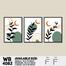 DDecorator Leaf With Abstract Art Wall Board And Wall Canvas - Set of 3 image