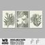 DDecorator Leaf With Abstract Art Wall Board And Wall Canvas - Set of 3 image