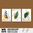 DDecorator Leaf With Abstract Art Wall Board And Wall Canvas - Set of 3 image