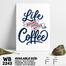 DDecorator Life Begins After Coffee - Motivational Wall Board and Wall Canvas image
