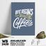 DDecorator Life Begins With Coffee - Motivational Wall Board and Wall Canvas image
