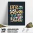 DDecorator Life Is Life - Motivational Wall Board And Wall Canvas image