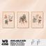 DDecorator Line Art Flowe And Leaf (Set of 3) Wall Board And Wall Canvas image