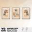 DDecorator Line Art Flower And Leaf (Set of 3) Wall Board And Wall Canvas image