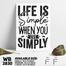 DDecorator Live Is Simple - Motivational Wall Board and Wall Canvas image