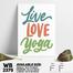 DDecorator Live Love YOGA - Motivational Wall Board And Wall Canvas image