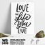 DDecorator Love The Life - Motivational Wall Board and Wall Canvas image