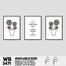 DDecorator Motivational And Line Art (Set of 3) Wall Board And Wall Canvas image