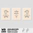 DDecorator Motivational And Line Art (Set of 3) Wall Board And Wall Canvas image