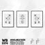 DDecorator Motivational And Line Art (Set of 3) Wall Board And Wall Canvas image
