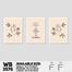 DDecorator Motivational And Line Art (Set of 3) Wall Board And Wall Canvas image