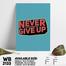 DDecorator Never Give Up - Motivational Wall Board and Wall Canvas image