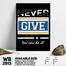 DDecorator Never Give Up - Motivational Wall Board and Wall Canvas image