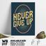 DDecorator Never Give Up - Motivational Wall Board and Wall Canvas image