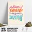 DDecorator Never Give Up - Motivational Wall Board and Wall Canvas image