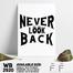 DDecorator Never Look Back - Motivational Wall Board and Wall Canvas image