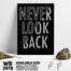 DDecorator Never Look Back - Motivational Wall Board and Wall Canvas image