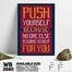 DDecorator Push Yourself - Motivational Wall Board and Wall Canvas image