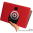 DDecorator Red Backgorund With Captaine America Laptop Sticker image