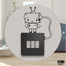 DDecorator Robot Switch Socket wall Sticker image