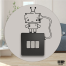 DDecorator Robot Switch Socket wall Sticker image