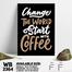 DDecorator Start With Cofee - Motivational Wall Board and Wall Canvas image