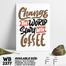 DDecorator Start With Coffee - Motivational Wall Board and Wall Canvas image
