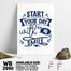 DDecorator Start Your Day With Smile - Motivational Wall Board and Wall Canvas image