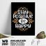 DDecorator Stay Positive Be Happy - Motivational Wall Board and Wall Canvas image