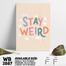 DDecorator Stay Weird - Motivational Wall Board and Wall Canvas image