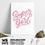 DDecorator Super Girl - Motivational Wall Board and Wall Canvas image