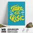 DDecorator Thake The Risk - Motivational Wall Board and Wall Canvas image