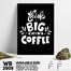DDecorator Think Big Think Coffee - Motivational Wall Board and Wall Canvas image