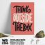 DDecorator Think Outside The Box - Motivational Wall Board and Wall Canvas image