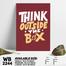 DDecorator Think Outside The Box - Motivational Wall Board and Wall Canvas image
