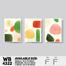 DDecorator Water Painting Flower And Leaf (Set of 3) Wall Board And Wall Canvas image