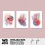 DDecorator Water Painting Flower And Leaf (Set of 3) Wall Board And Wall Canvas image