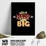 DDecorator Work Hard Dream Big - Motivational Wall Board and Wall Canvas image