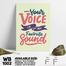 DDecorator Your Voice Is My Favoirite Sound - Romantic - Motivational Wall Board and Wall Canvas image